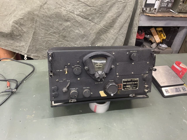 Military Radio WwII Aircraft Hf Receiver Bc348 L  + Ft154 Mount