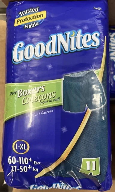 US-Import Vintage GoodNites Shorts L-XL 11 Stück Neu OVP