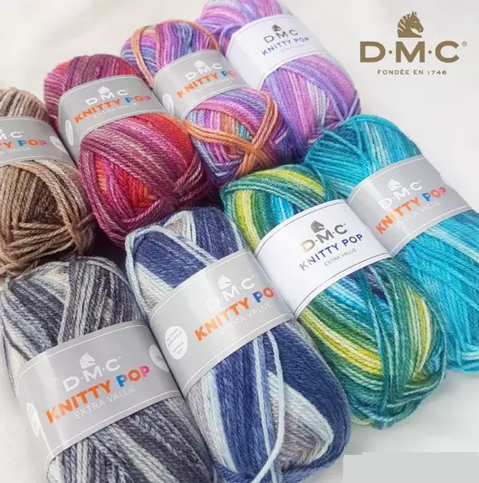 LANA DMC KNITTY POP - GOMITOLO 50 gr. FILATO PER MAGLIA FERRI UNCINETTO