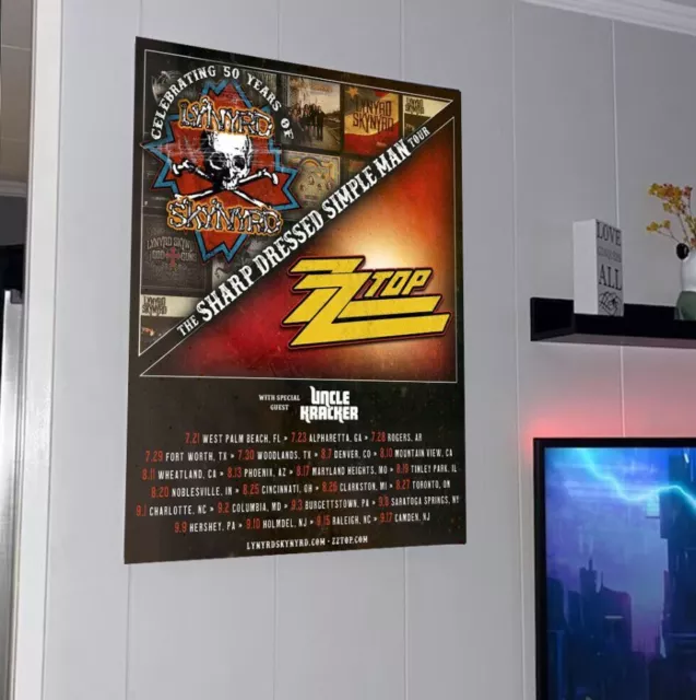 Lynyrd Skynyrd ZZ Top Tour 2023 Poster