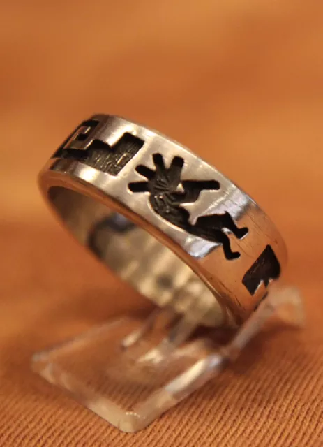 Mex.- Hopi RIng, 925% Silber, Kokopelli, Indianer