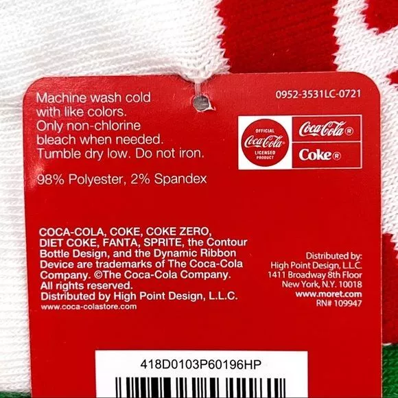 Coca-Cola Coca Cola Enjoy World of Coke No Show Socks Womens Fun Novelty Gift 3