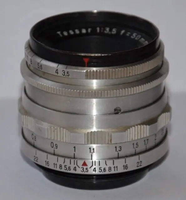 CARL ZEISS JENA TESSAR 1:3,5 f=50mm T Kamera Objektiv Camera Lens Nr.3522845 M42
