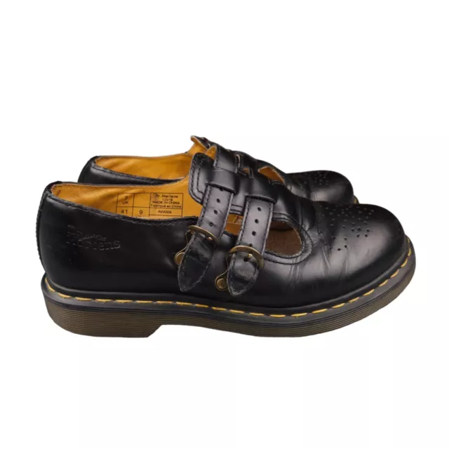 Dr. Martens Womens Mary Jane 12916 Black Double Buckle Shoes Size 9