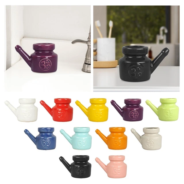 Pot de nettoyage du nez, pot en céramique , pot de rinçage des sinus, voyage,