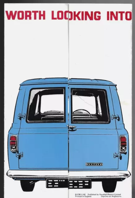 Bedford HA Van 1965-66 UK Market Foldout Sales Brochure 6cwt 8cwt Vauxhall Viva