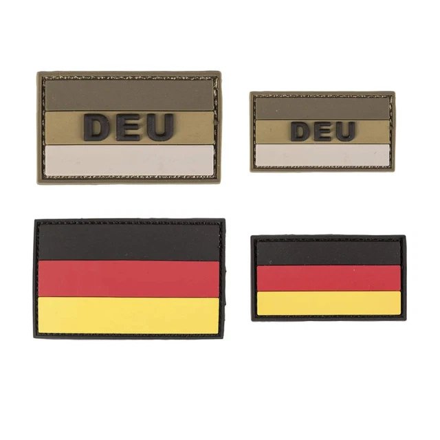 BW MILITÄR PATCH 3D Fahne Deutschland Flagge mit Klett Abzeichen Mil ...