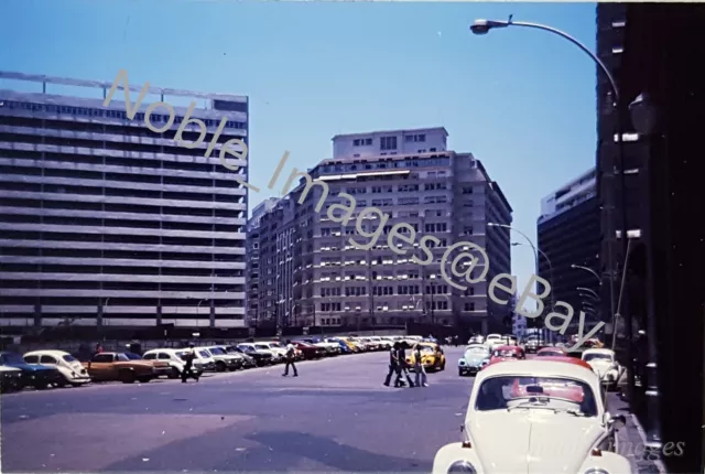 1976 Downtown Street Scene People Cars Rio De Janeiro Brazil Kodachrome Slide