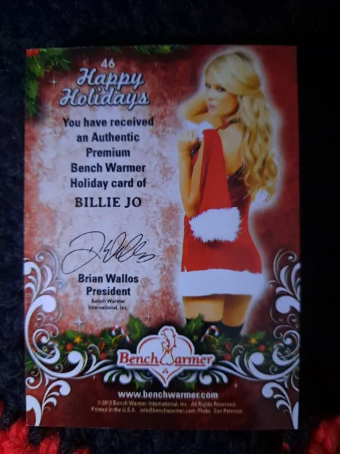 2013 Benchwarmer Holiday Archive Blue Billie Jo Powers 1/1 Sharp Card! 2
