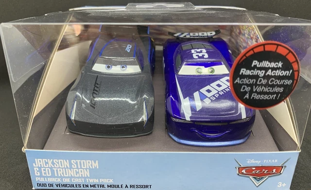 DISNEY CARS PULLBACK Racers Diecast Jackson Storm and Ed Truncan