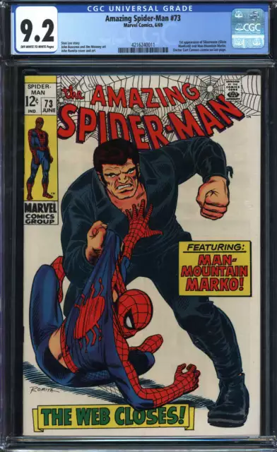 Amazing Spider-Man #73 Cgc 9.2 Ow/Wh Pages // 1St App Of Silvermane 1969