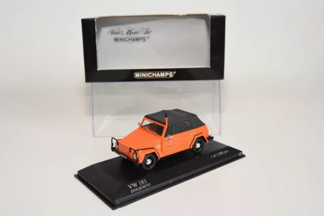 B18 1:43 Minichamps 430 050092 Vw Volkswagen 181 Zivilschutz Orange Mib Rare