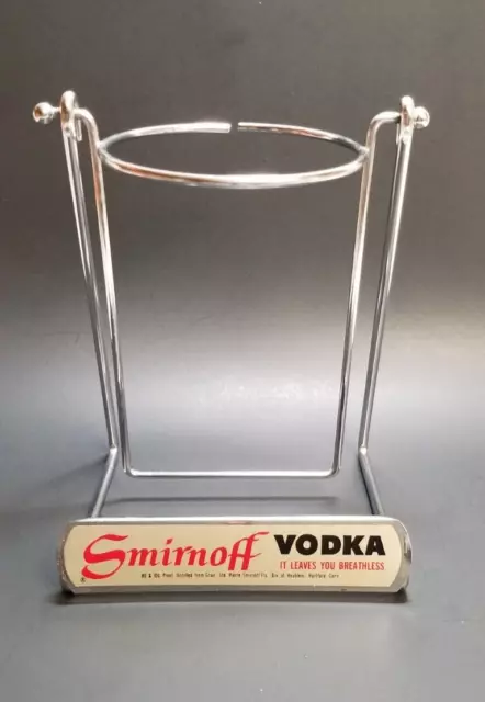 Vtg  Smirnoff Vodka 1/2 Gallon Glass Bottle Stand Advertising Display - Rare!