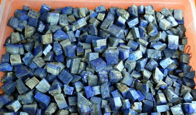 250-5000 CT Naturel Lapis Lazuli Or Pyrite Flocons Pierre Précieuse Guérison Lot