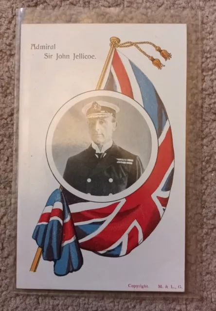 Military Postcard No 2466B Navy Admiral Sir John Jellicoe Portrait Uniform
