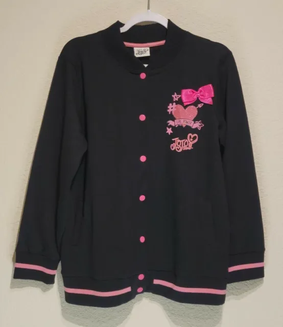 JoJo Siwa Baseball Style Black/Pink Jacket Girl Power Bold Brave Beautiful Sz 16