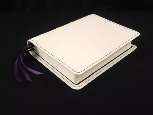 Premium Leather Bible - ESV Single Column Journaling Bible in White Cowhide Premium Leather Bible - ESV Single Column Journaling Bible in White Cowhide