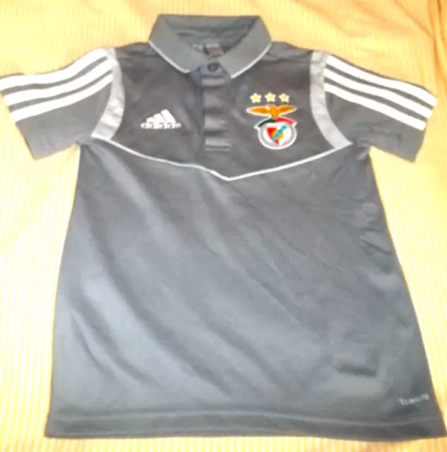 Gut erhaltenes Adidas Kinder Trikot Benfica Lissabon Grau Gr.116 / 2XS Fussball