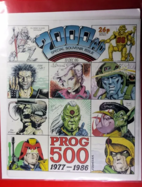 2000AD Prog 500 Brett Ewins and Kevin O'Neil Comic Book Christmas 13 12 86 1986