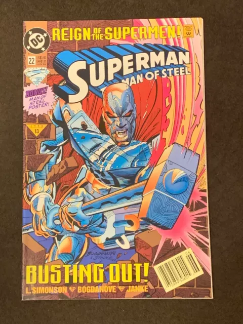 Superman Man of Steel #22 Newsstand Edition DC Comics (1993)