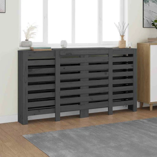 Vidaxl Copertura Termosifone Grigia 210x21x85 cm Legno Massello Pino
