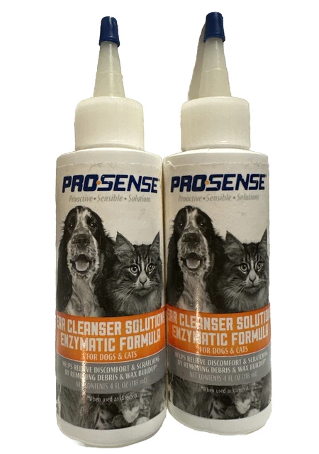 ProSense Ear Cleanser Liquid Enzymatic Formula For Dogs & Cats 2 Pack Read