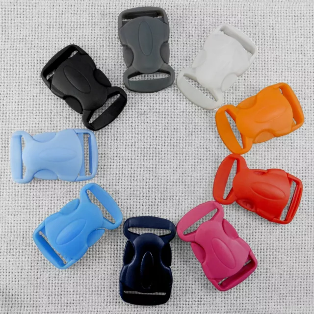 Kunststoff seitliche Entriegelungsschnallen Clips für Gurtband 25mm, Einzelverstellung, AHK
