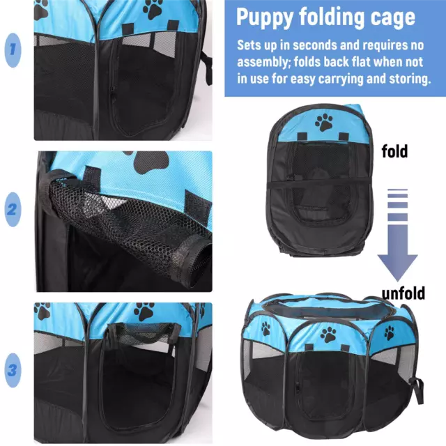 Portatil Plegable tienda de mascotas Dog House Jaula Dog  Tent Playpen Pupp2113 3