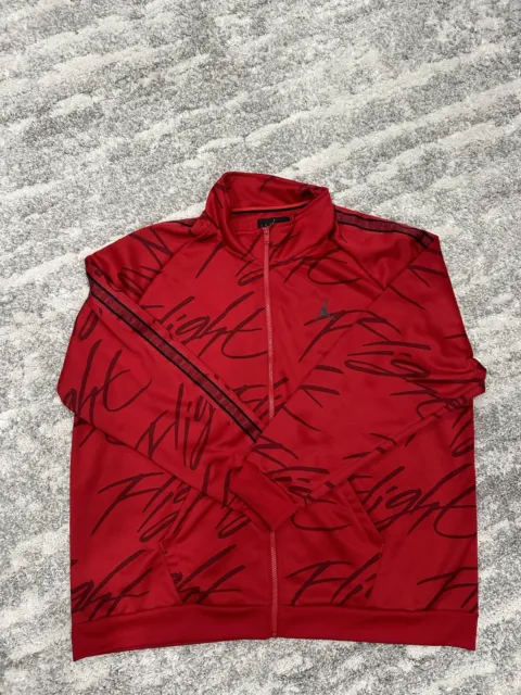 Mens Nike Air Jordan "Flight" Tricot Jacket Aj  Jumpman Lifestyle Red 3Xl