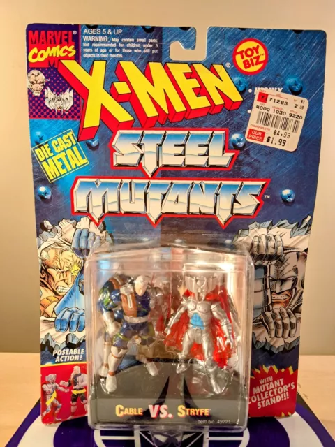 X-Men Steel Mutants Cable Vs Stryfe 1994 Toy Biz Die Cast Metal New