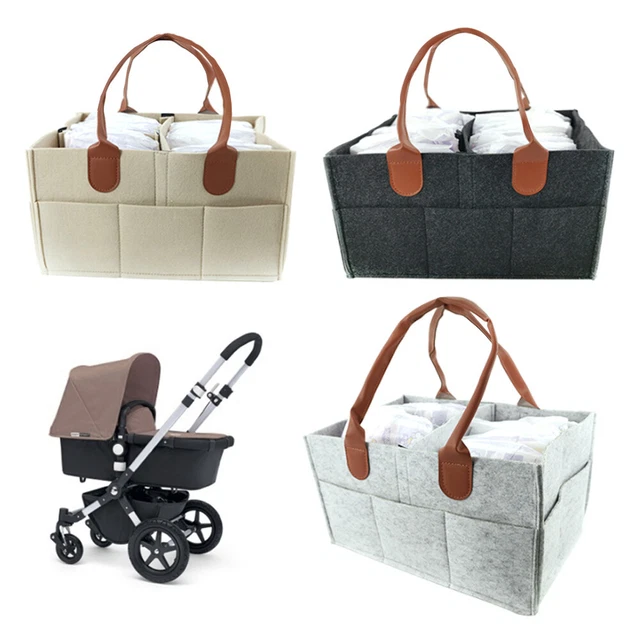 Felt Baby Diaper Caddy Nursery Storage Wipes Bag Nappy Organizer Container Bag