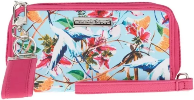 Samantha Brown Travel To-Go Wristlet  ZIP AROUND Travel Wallet ~ Tropical Garden