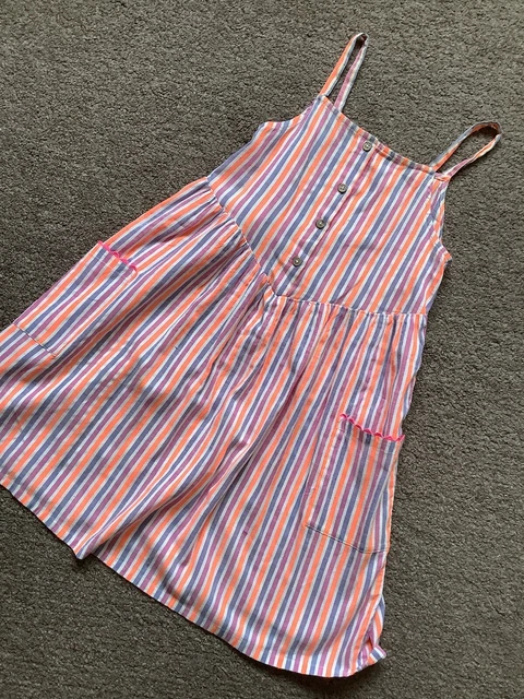 Girls Next Multicoloured Striped Sleeveless Sundress for Age 7-8 years