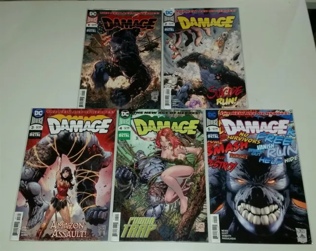 Damage #1-5 Wonder Woman Poison Ivy Harley Quinn Dc Universe Comics 2018 Set (5)