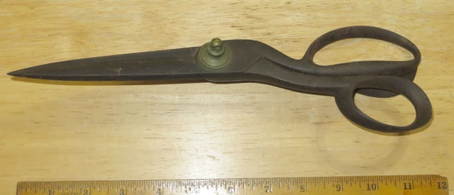Original Antique R. HEINISCH Textile Tailor's Scissors Shears - 11 3/8” Long