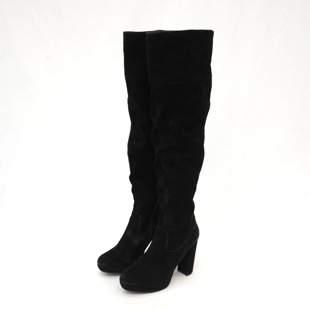 Steve Madden Women's Monique Black Suede Knee High Boots 9