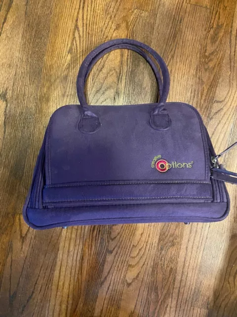 Organizador de Bolso Total Creative Options de Gamuza Púrpura Mediano Artesanal Viaje para Llevar