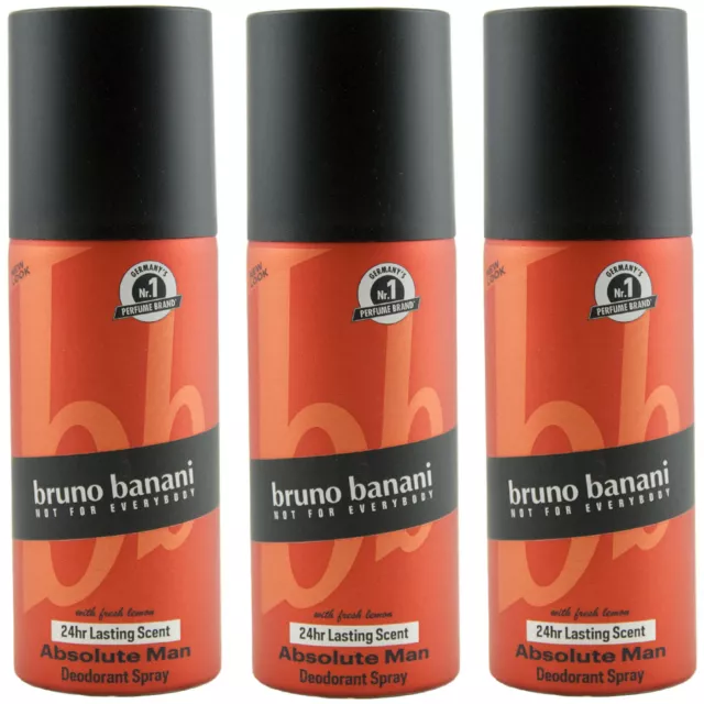 Bruno Banani Desodorante Absolute Hombre 3 X 150ml 24h Lasting Scent Spray