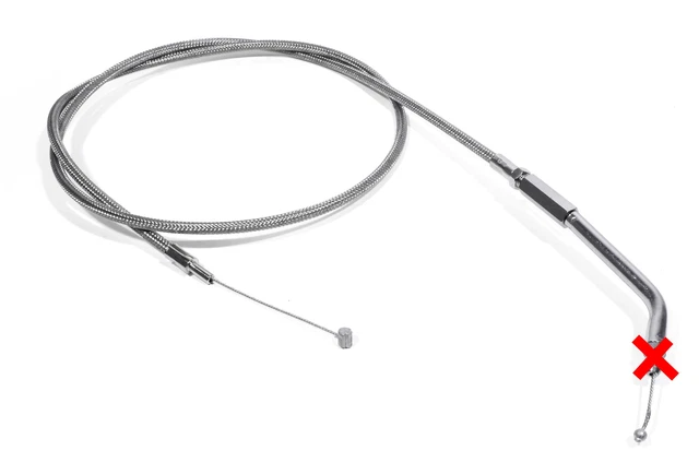 Gaszug Für Harley Davidson Road King Classic 98-07 - Edelstahl/Nylon 130cm, 2er Set