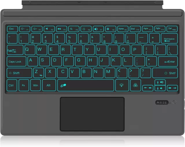 12.3'' Bluetooth Backlit Keyboard Slim For Microsoft Surface Pro 3 4 5 6 7 AU 3
