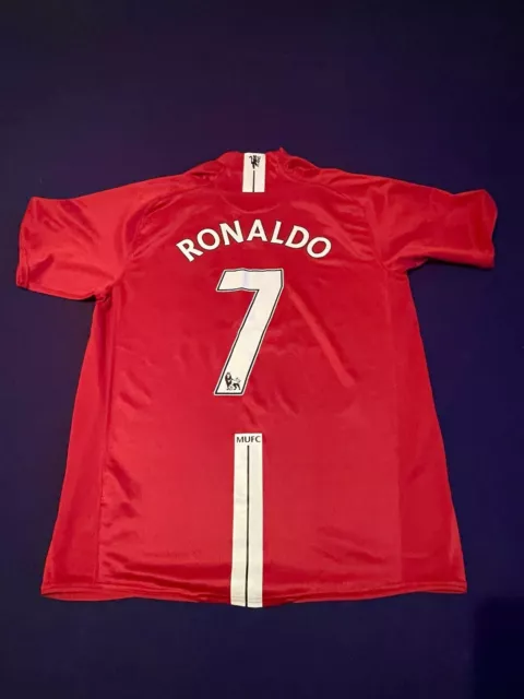 Original Vintage Manchester United 2008 Home Shirt.. Superb Size M Ronaldo 7