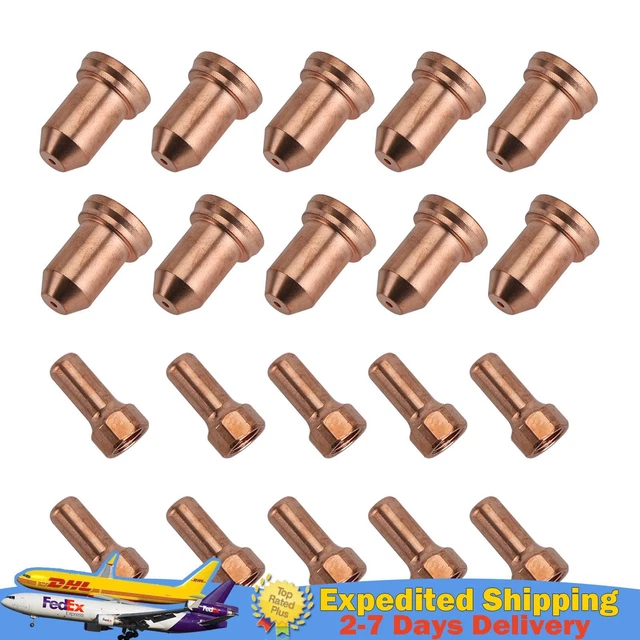 20Pcs Plasma Cutting Consumables Electrode Nozzle Tip-Kit For PT-80 Torch