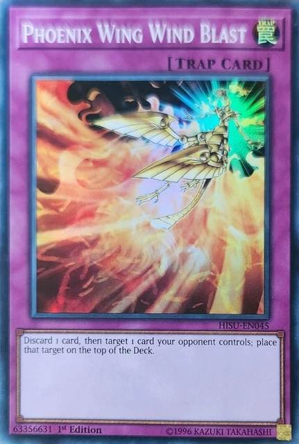 Yugioh-**Phoenix Wing Wind Blast **- HISU-EN045 - Super Rare - 1st Edition -NM