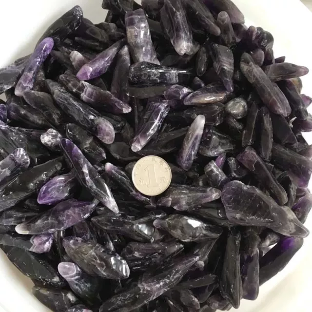 50g Natural Purple Amethyst Point Quartz Crystal Rock Stone Mineral Specimen M5