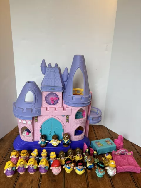 Fisher Price Little People Disney Princess Songs Palace Musical Castle + Figures