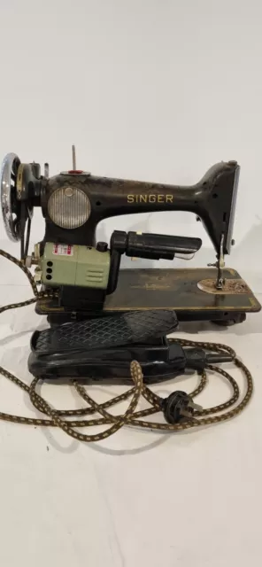 1953 Vintage Singer Sewing Machine RF 5 SIMANCO 45211 - 201K & Motor & Light