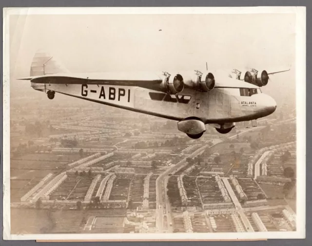 Imperial Airways Atalanta G-Abpi Large Original Vintage Press Photo