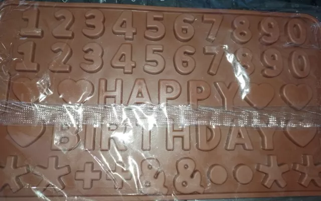 Silikon Form Geburtstag Buchstaben Zahlen Schokolade Dekoration Verzierung NEU!!