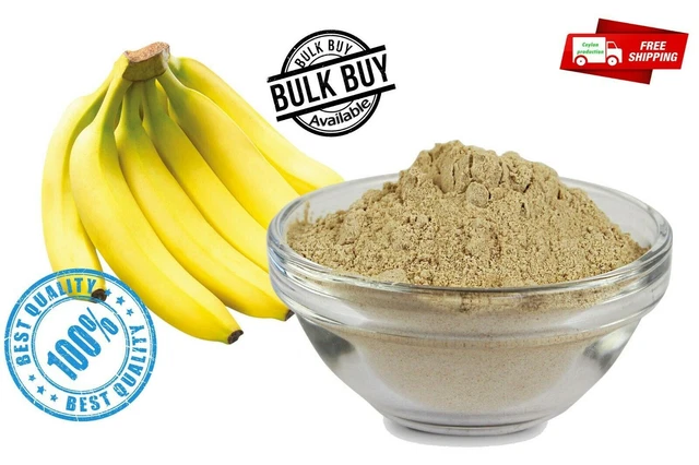 Getrocknetes grünes Bananenmehl/Pulver (Kochbananenmehl) rein natürlich...