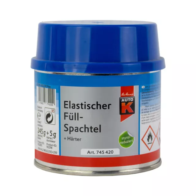 2x KWASNY ELASTISCHER FÜLLSPACHTEL 250G REPARATUR SPACHTEL STEIN KUNSTSTOFF